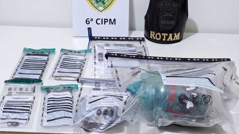 Ao todo, foram apreendidos cerca de 423 gramas de maconha