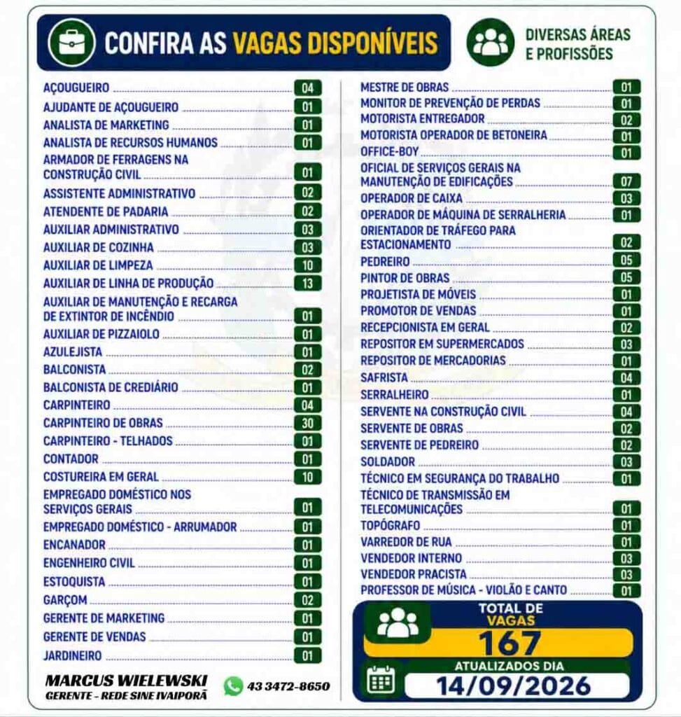 vagas emprego
