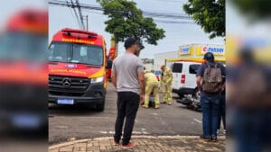 Motocicleta envolvida em colisão com van em Ivaiporã