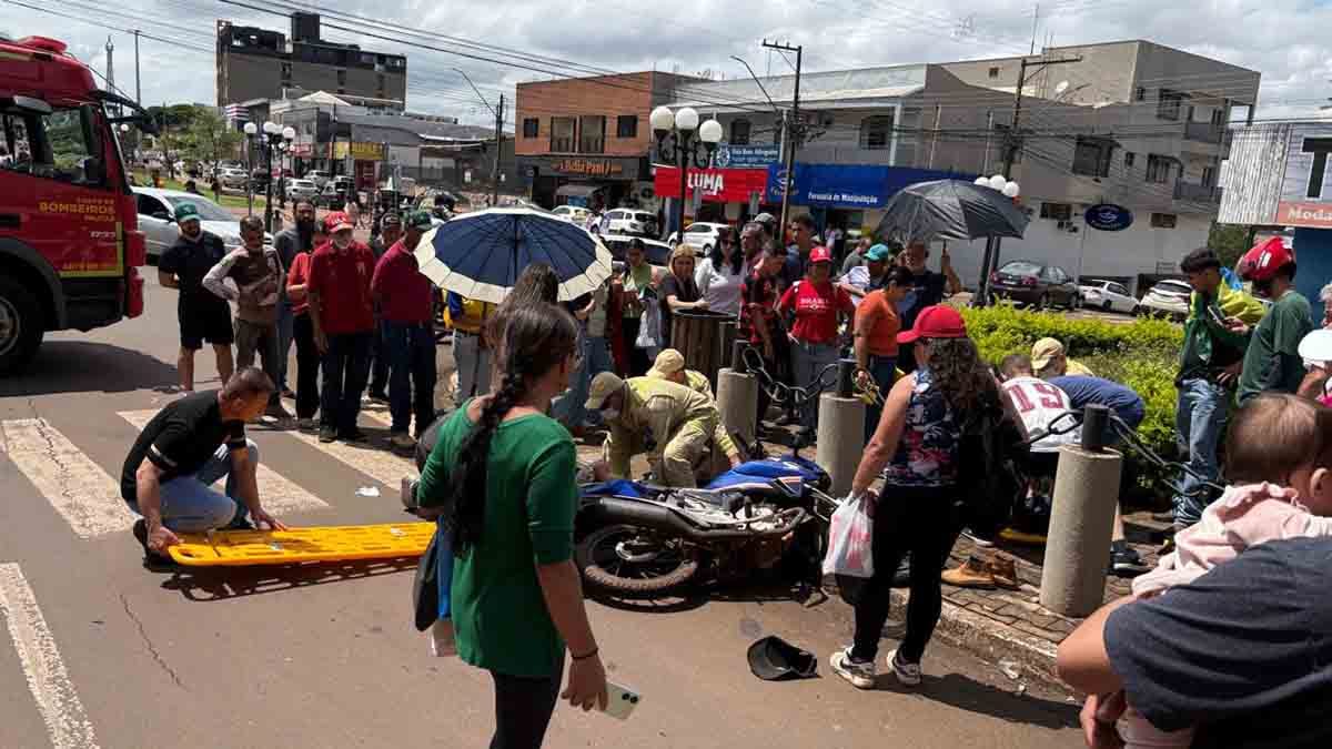 Ivaiporã, acidente, motocicletas, trânsito, Corpo de Bombeiros, Polícia Militar