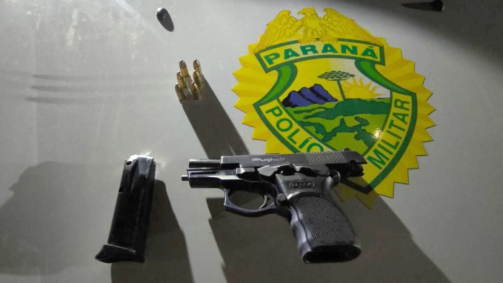 pistola apreendida jardim