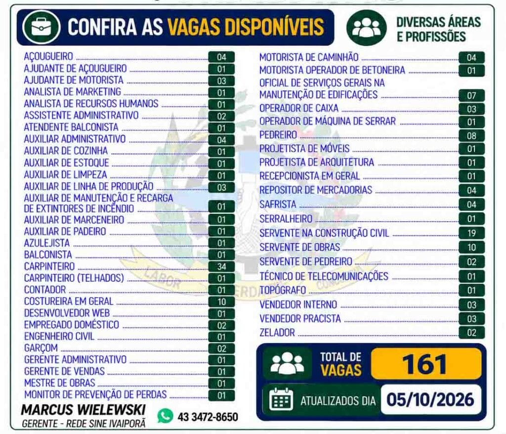 banner prefeitura vagas de emprego