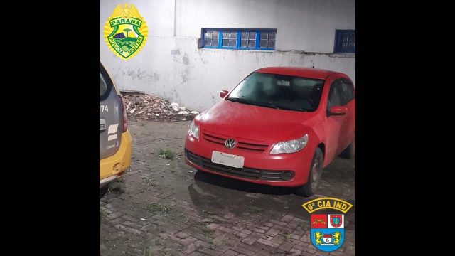 Veículo recuperado / Foto: PMPR