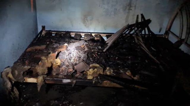 Incêndio em residência foi na na Rua Amandus Alvino Henning / Foto: Blog do Berimbau