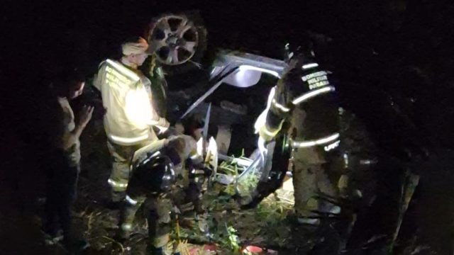 O acidente ocorreu no km 4+800 / Fotos: PRE