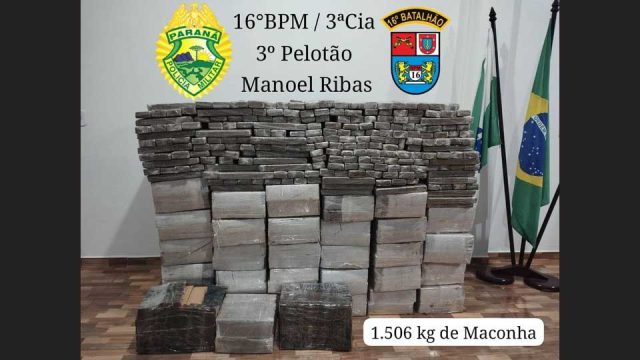 A apreensão foi na noite de quarta-feira (17) / Foto: PMPR