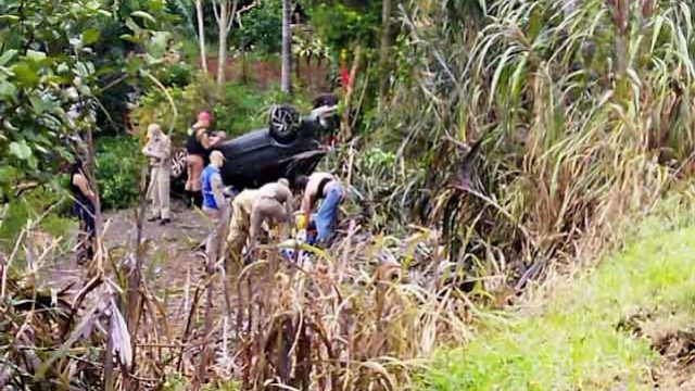 Batida caportamento PR-466 Acidente deixou uma pessoa ferida / Foto: Blog do Berimbau