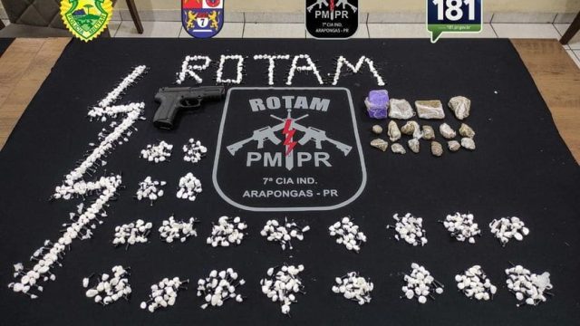 Drogas apreendidas Arapongas Homem que usava menores para traficar é preso em flagrante