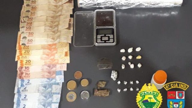 Suspeita de tráfico de drogas em Faxinal é presa pela ROTAM