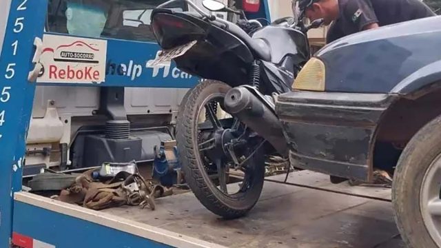 Moto foi guinchada para as medidas cabíveis ao caso / Foto: Ilustração - Reprodução