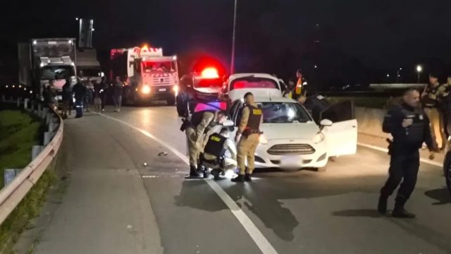 Homem não aceitou o fim do relacionamento, colocou os filhos no carro e percorreu mais de 200 km pela BR-376./ Foto: Marcelo Borges/ RICtv