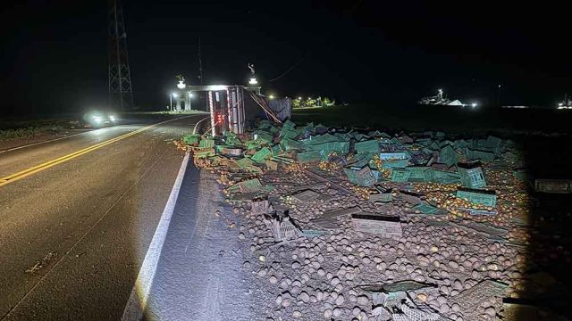 O acidente foi na madrugada desta quinta / Foto: Canal HP