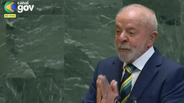 Lula durante discurso na ONU /  Frame Canal GOV