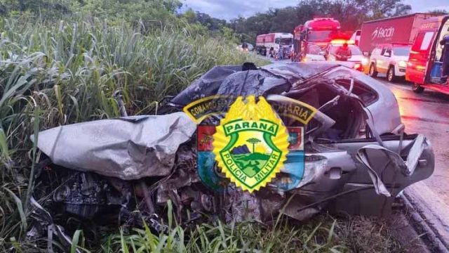 O acidente foi na tarde de quinta-feira / Foto: Polícia Rodoviária Estadual