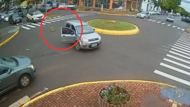 O-incidente-foi-flagrado-por-uma-camera-de-segurança O incidente foi flagrado por uma câmera de segurança / Foto: Reprodução