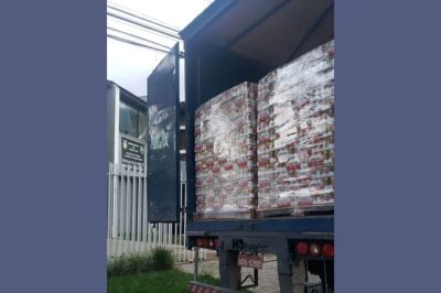 Polícia recupera caminhão roubado carregado com mais de 82 mil latas de cerveja