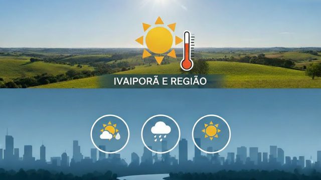 Sol brilhando sobre a cidade de Ivaiporã e região do Vale do Ivaí - Previsão do tempo.