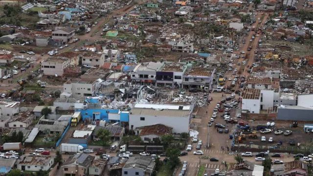 Rio Bonito do Iguaçu ficou completamente destruído - Foto: Jonathan Campos/AEN