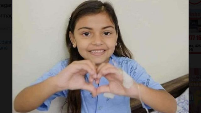 Yasmin Vitória Ril Duran, 8 anos / Foto: Reprodução Facebook