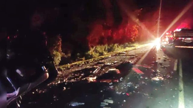 A batida foi no KM 291 da BR-277 próximo ao Posto Relógio / Foto: PRF