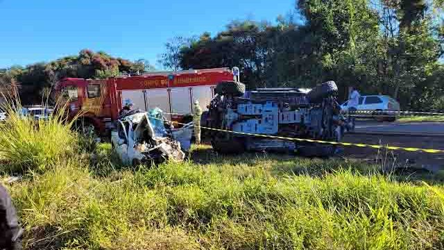Acidente foi próximo ao trevo principal de Manoel Ribas / Foto: Blog do Berimbau