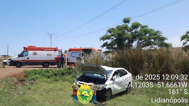 Acidente foi por volta das 11h30 / Foto: PRE