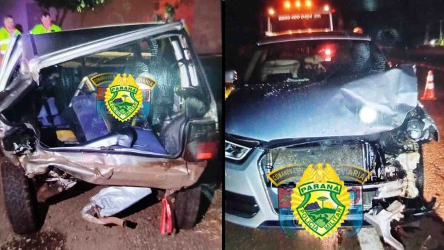 Acidente envolveu um Audi e um Fiat Uno / Foto: PRE