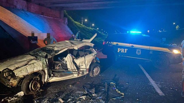 Acidente foi na tarde de domingo / Foto:  Divulgação PRF