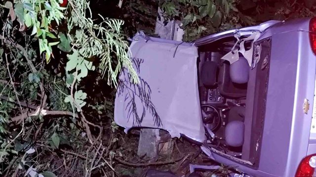 Acidente foi na tarde de domingo / Foto: Rádio Danúbio Azul FM