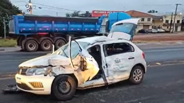 Acidente  carro da saúde de Candido de Abreu / Foto: Reprodução Sassá Repórter