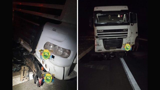 Acidente na noite de domingo (28) na PR-862, em Ibiporã/Foto: PRE