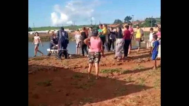 O acidente foi em um tanque de peixes, na cidade de Ivaí / Foto: Rádio Copas Verdes/Prudentópolis