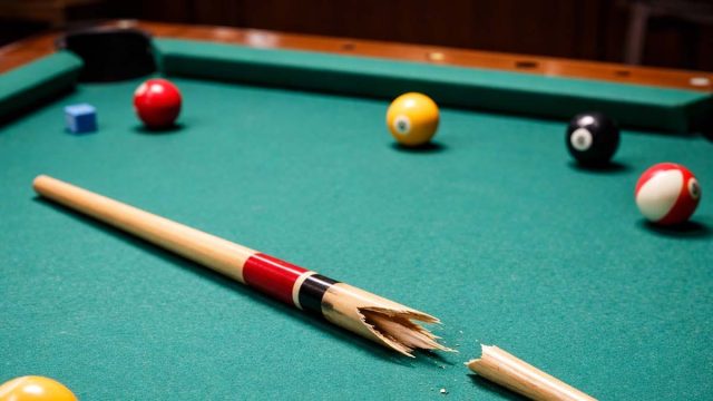 taco de sinuca quebrado Polícia Militar atendeu ocorrência em bar na Rua Santos Dumont, em Faxinal