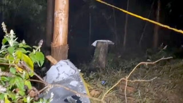 Avião caiu no interior de SP/Foto: Reprodução/TV Vanguarda